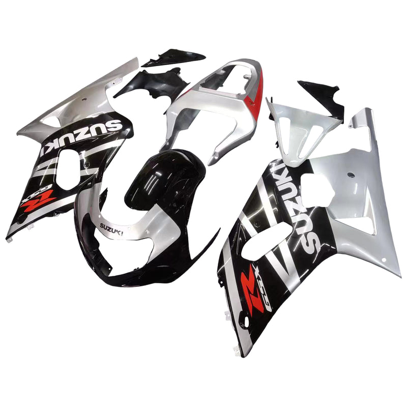 Fairings 2001-2003 Suzuki GSXR 600 Black & Silver GSXR  Generic