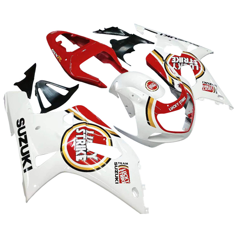 Fairingsg 2001-2003 Suzuki GSXR 600 White & Red Lucky Strike Racin Generic