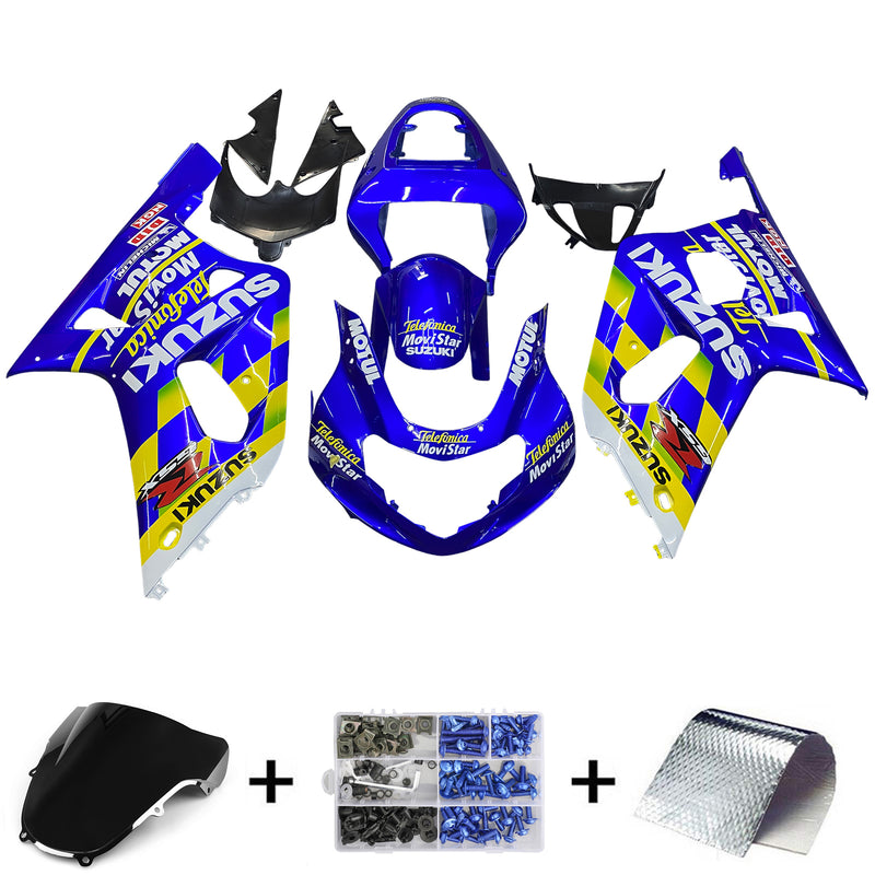 Fairings 2001-2003 Suzuki GSXR 600 Blue Movistar Suzuki  Generic