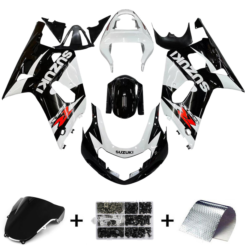 Fairings 2001-2003 Suzuki GSXR 600 Black & White GSXR  Generic