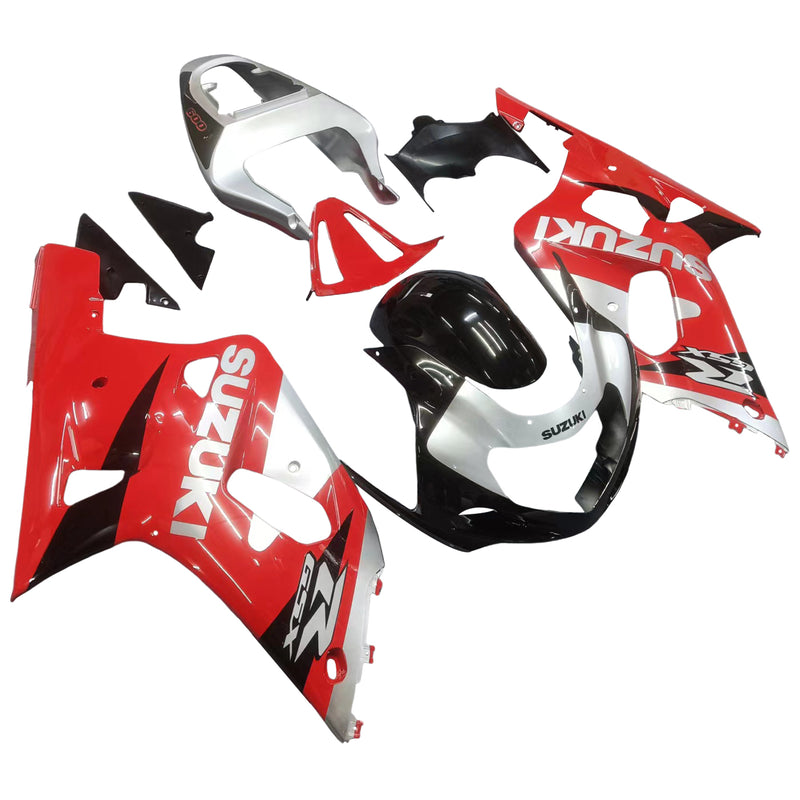 Fairings 2001-2003 Suzuki GSXR 600 Red Silver Black GSXR  Generic