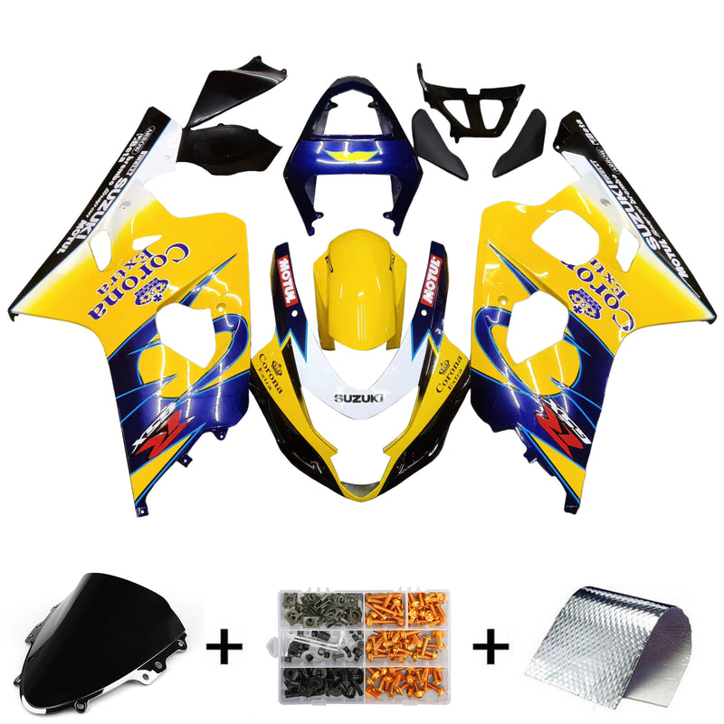 Fairings 2004-2005 Suzuki GSXR 600 750 Yellow Blue Corona GSXR Racing Generic