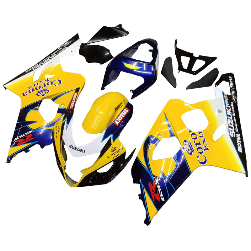 Fairings 2004-2005 Suzuki GSXR 600 750 Yellow Blue Corona GSXR Racing Generic