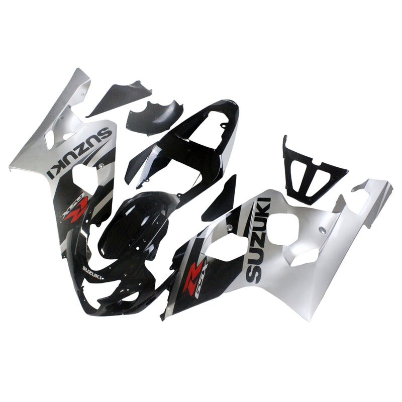 Fairings 2004-2005 Suzuki GSXR 600 750 Black Silver GSXR  Generic