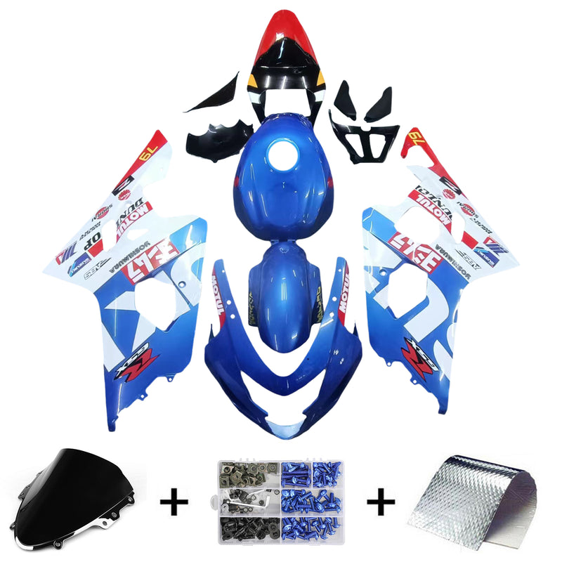 Amotopart Suzuki GSXR 600/750 2004-2005 K4 Fairing Kit Bodywork Plastic ABS