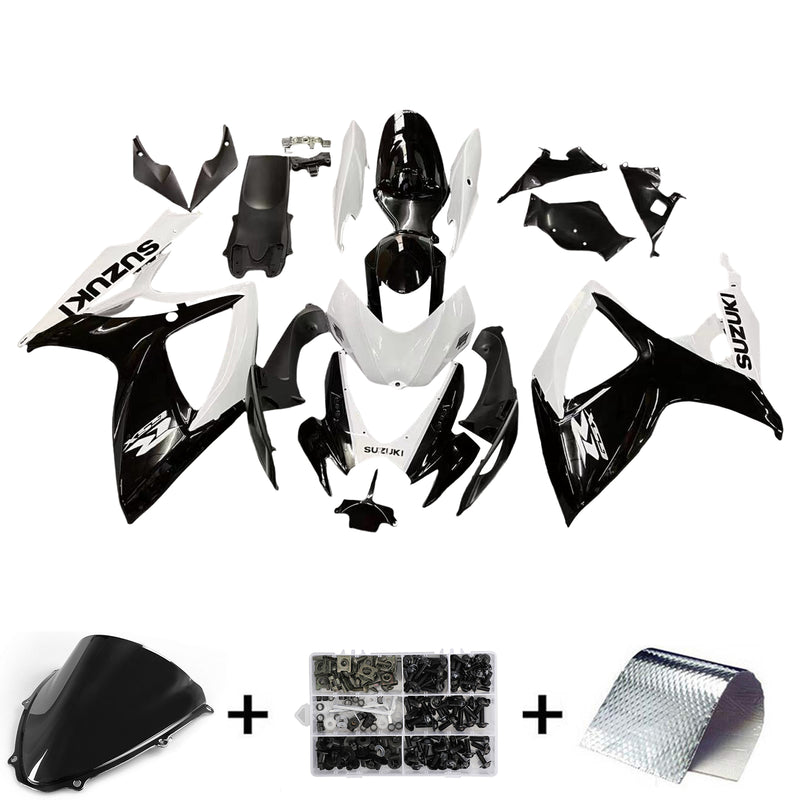 Fairings 2006-2007 Suzuki GSXR 600 750 Black & White GSXR  Generic