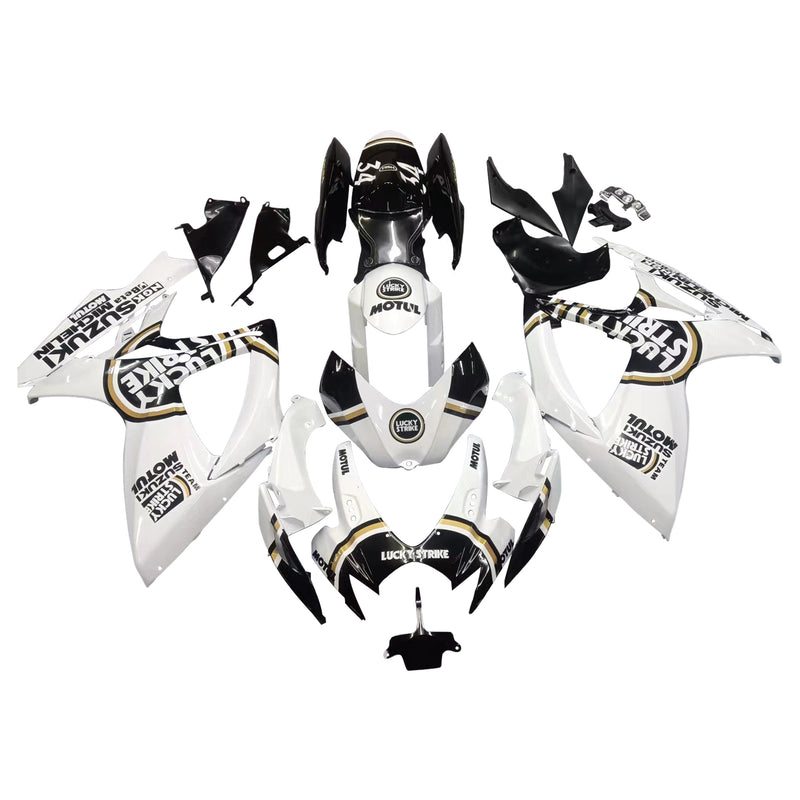 Fairings 2006-2007 Suzuki GSXR 600 750 White Black Lucky Strike Racing Generic