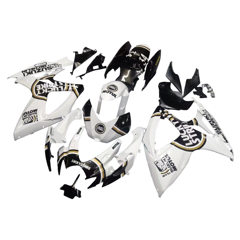 Fairings 2006-2007 Suzuki GSXR 600 750 White Black Lucky Strike Racing Generic