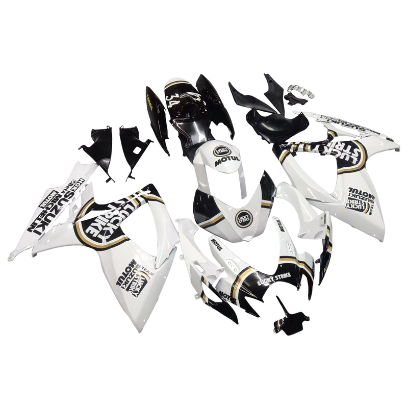 Fairings 2006-2007 Suzuki GSXR 600 750 White Black Lucky Strike Racing Generic