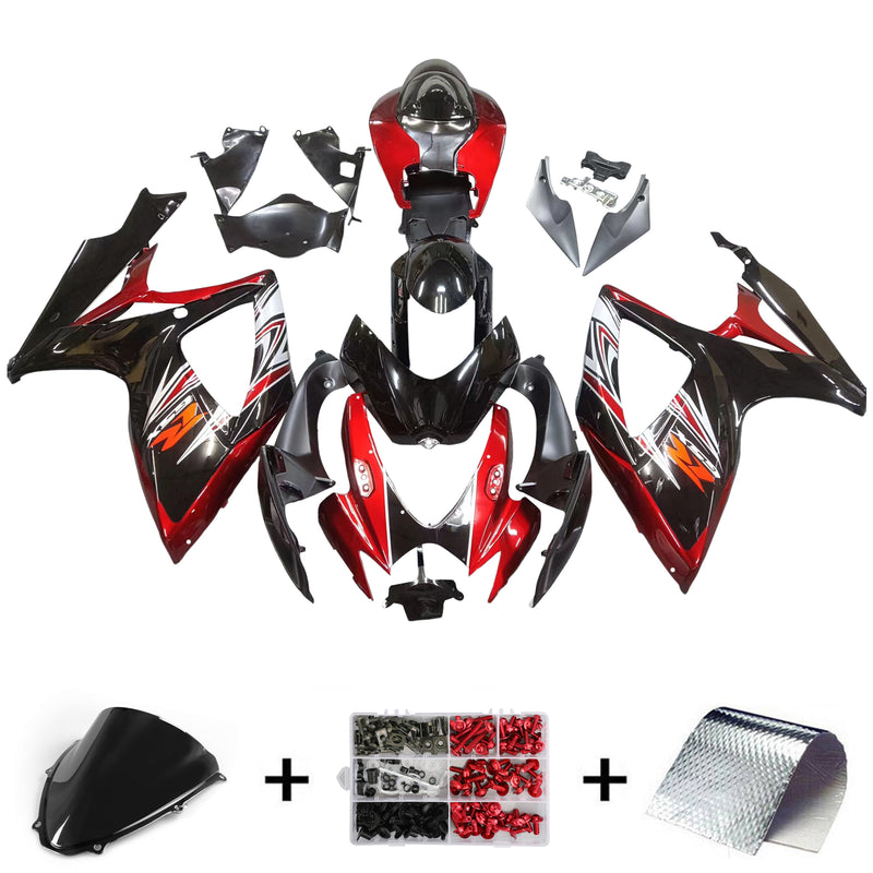 Amotopart Suzuki GSXR 600/750 2006-2007 K6 Fairing Kit Bodywork Plastic ABS