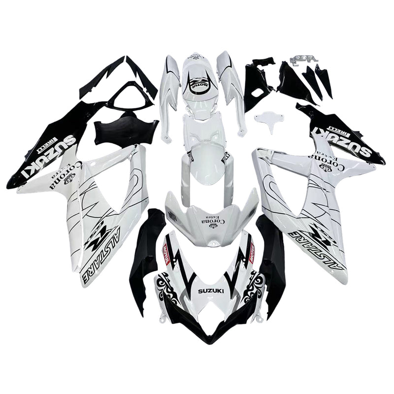 Fairings 2008-2010 Suzuki GSXR 600 750  White Alstare Corona  Generic