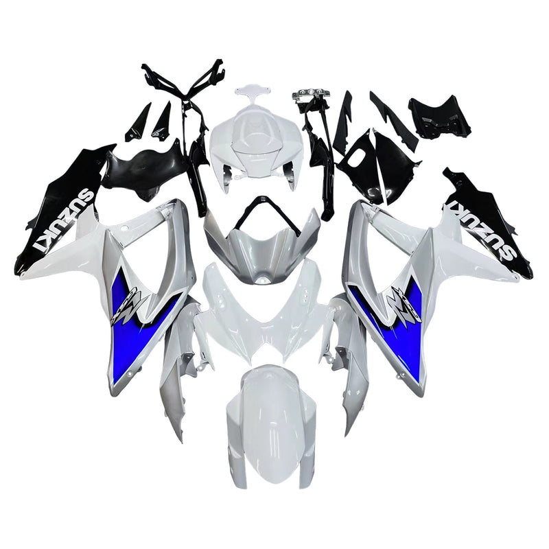 Fairings 2008-2010 Suzuki GSXR 600 750 Silver White GSXR Racing Generic