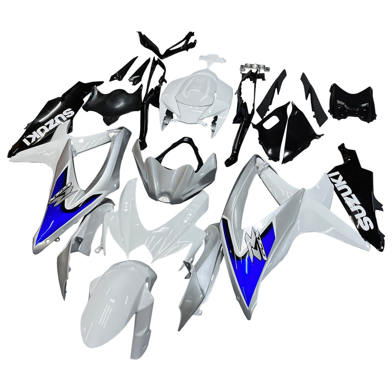 Fairings 2008-2010 Suzuki GSXR 600 750 Silver White GSXR  Generic