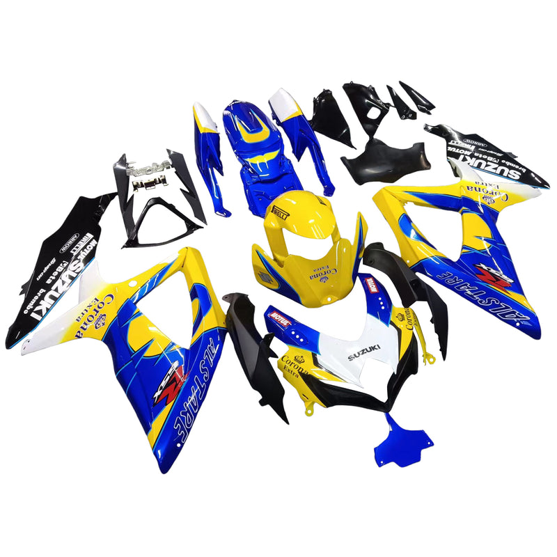 Fairings 2008-2010 Suzuki GSXR 600 750 Yellow Blue Alstare Corona Racing Generic