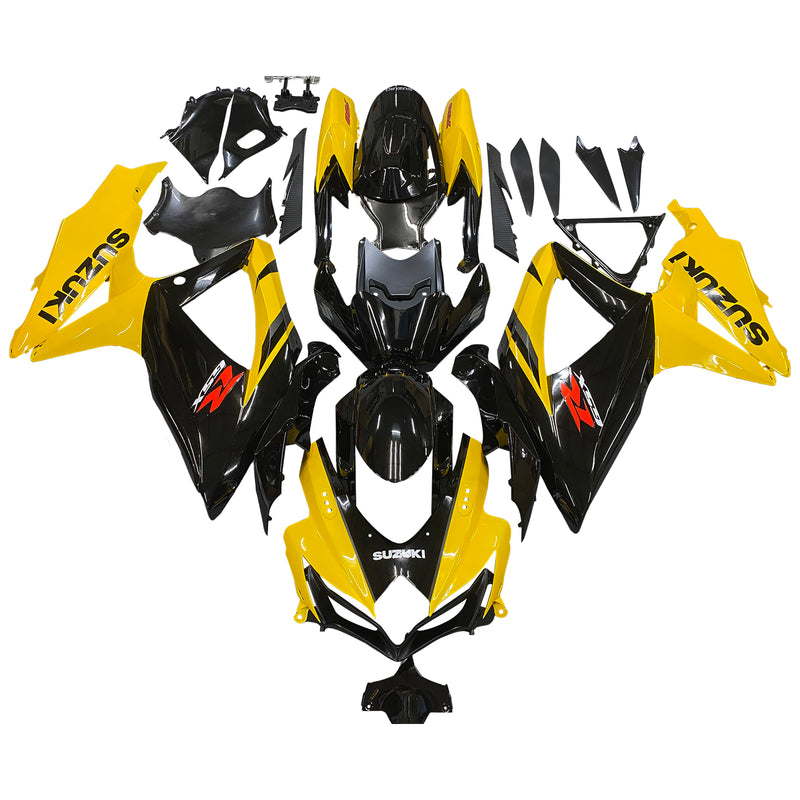 Fairings 2008-20 10Suzuki GSXR 600 750 Black & Yellow GSXR  Generic