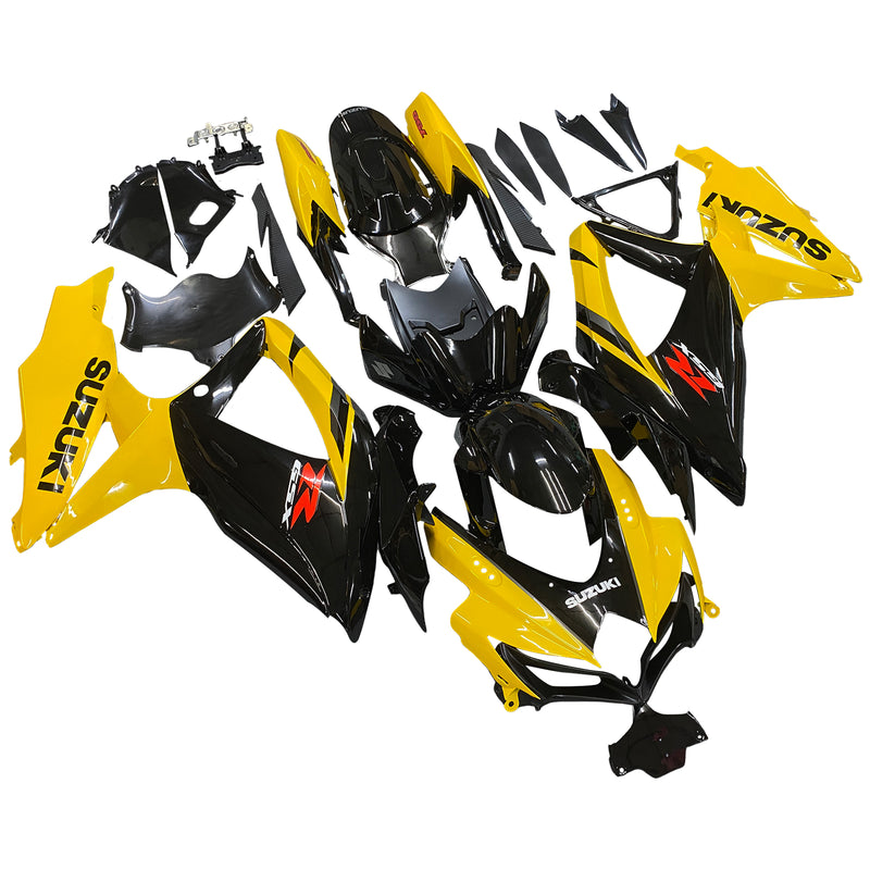 Fairings 2008-20 10Suzuki GSXR 600 750 Black & Yellow GSXR Racing Generic