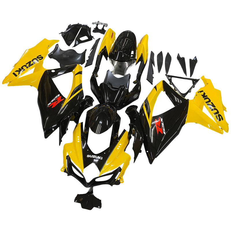 Fairings 2008-20 10Suzuki GSXR 600 750 Black & Yellow GSXR Racing Generic