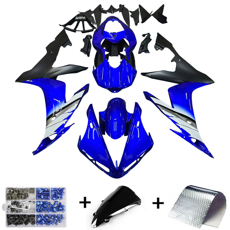 Injection ABS Plastic Fairing Fit for Yamaha 2004-2006 YZF R1 Blue Black Generic