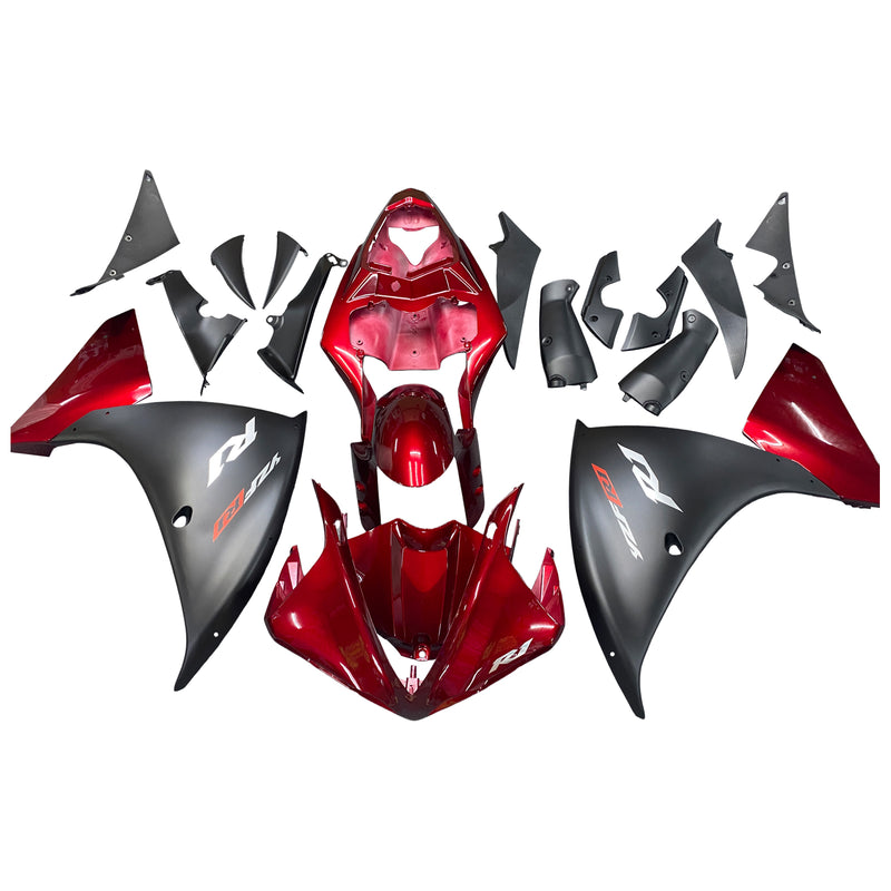 Injection Plastic ABS Fairing Fit for Yamaha YZF R1 2009-2011 Red Black Generic
