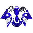 ABS Injection Plastic ABS Fairing Fit for Yamaha YZF R6 1998-2002 Blue White Generic