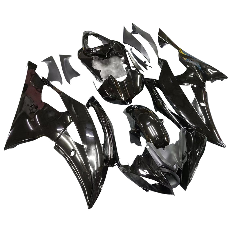 Fairing Injection Plastic Body Kit Fit For YAMAHA YZF-R6 2008-2016 Gloss Black Generic