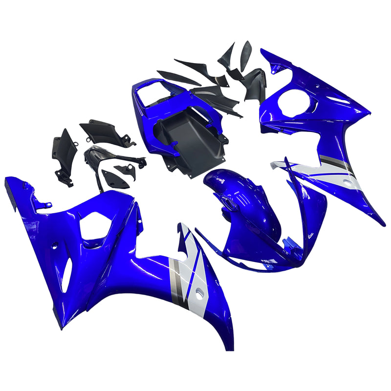 Fairing Injection Plastic Kit Fit For YAMAHA 2003 2004 YZF R6 Blue White Generic