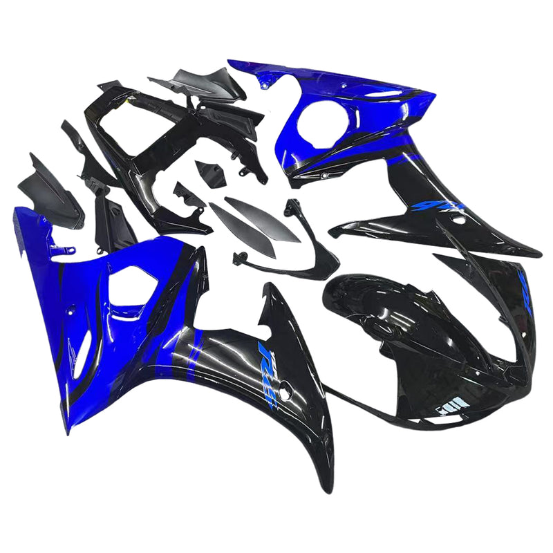 Fairing Injection Plastic Kit Fit For YAMAHA 2003 2004 YZF R6 Blue Black Generic