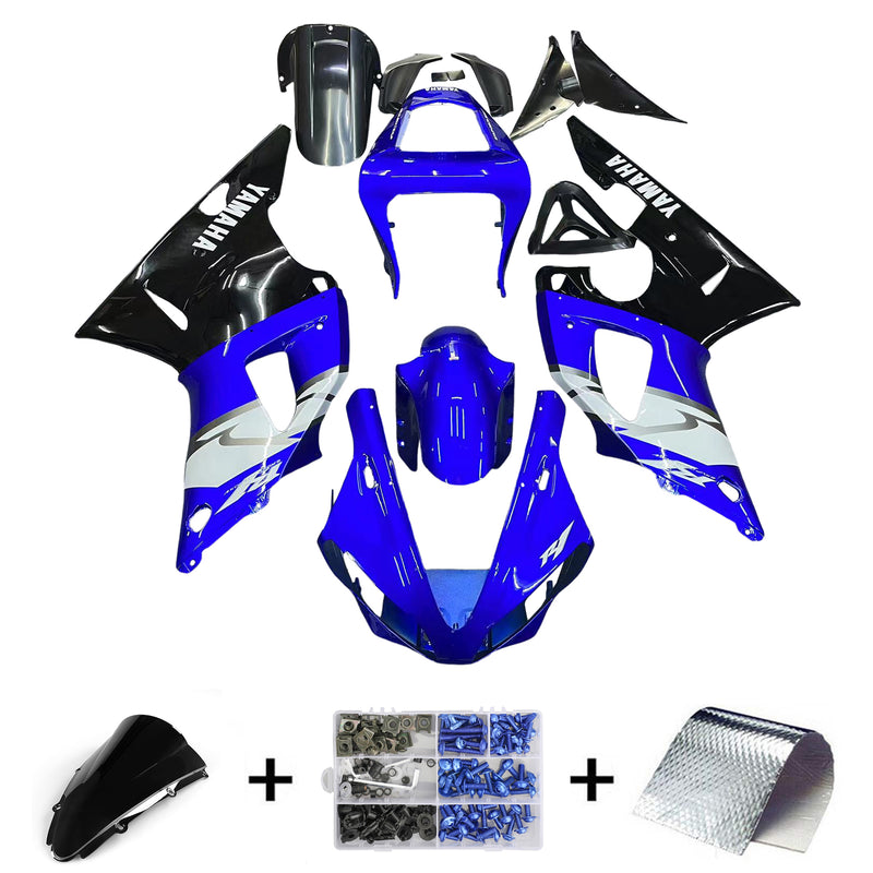 Fairings 2000-2001 Yamaha YZF-R1 Blue Black R1 Racing Generic