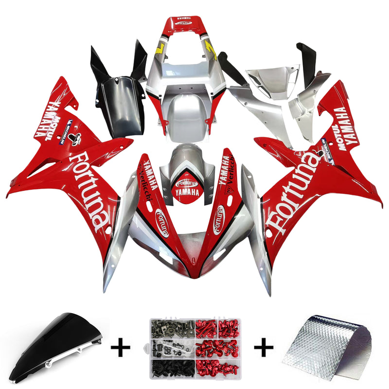 Fairings 2002-2003 Yamaha YZF-R1 Red Silver Fortuna  Generic