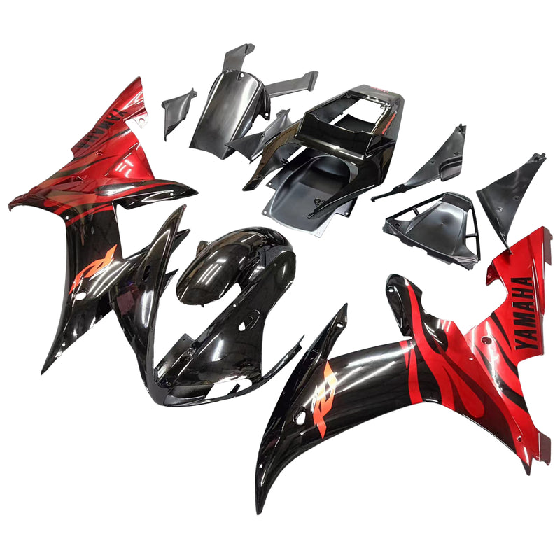 Fairings 2002-2003 Yamaha YZF-R1 Black Red Tribal  R1  Generic