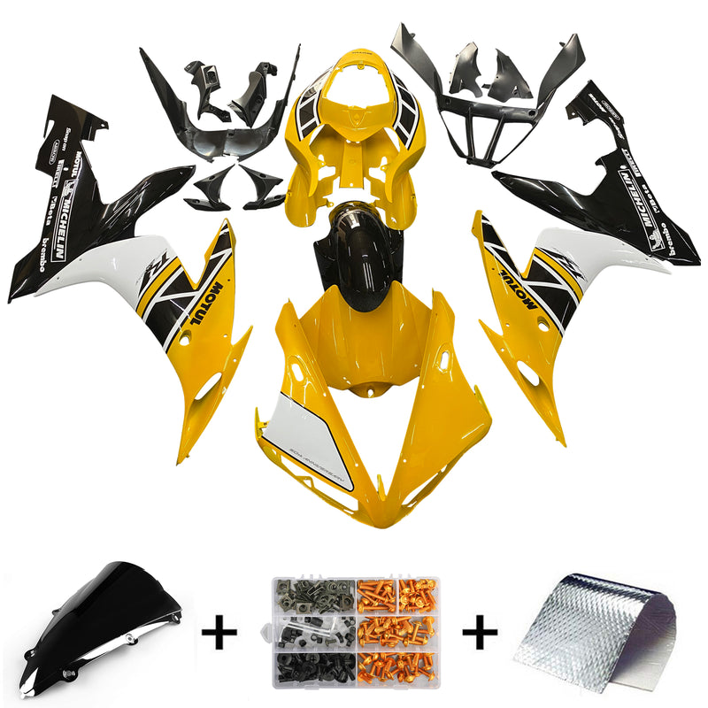 Fairings 2004-2006 Yamaha YZF-R1 Yellow Black Motul  Generic