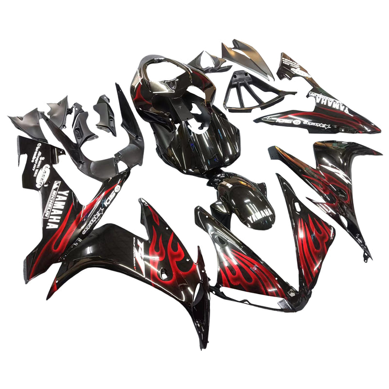 Fairings 2004-2006 Yamaha YZF-R1 Black & Red Flame R1  Generic