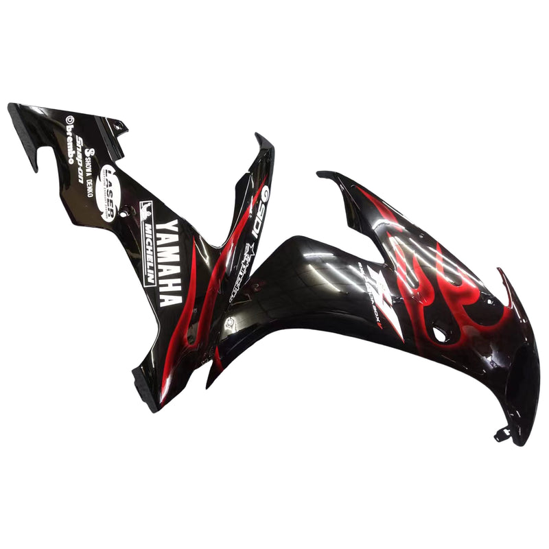 Fairings 2004-2006 Yamaha YZF-R1 Black & Red Flame R1  Generic