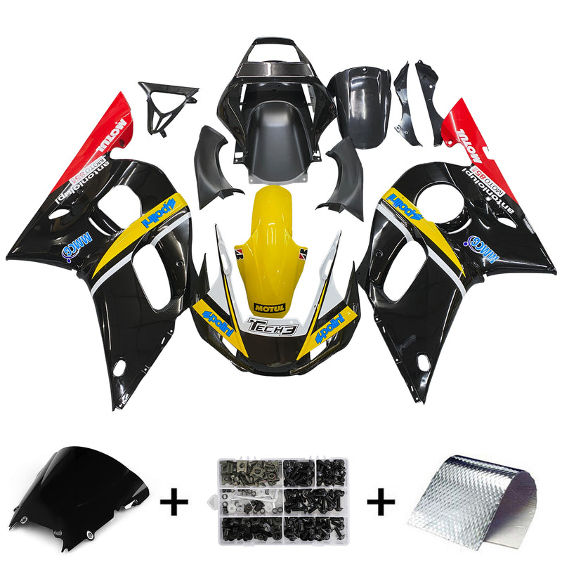 Amotopart Yamaha YZF 600 R6 1998-2002 Fairing Kit Bodywork Plastic ABS