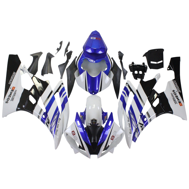 Amotopart Yamaha YZF 600 R6 2006-2007 Fairing Kit Bodywork Plastic ABS