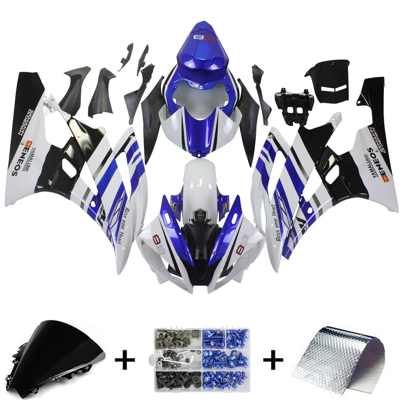 Amotopart Yamaha YZF 600 R6 2006-2007 Fairing Kit Bodywork Plastic ABS