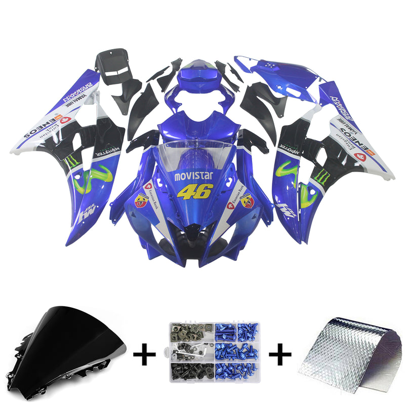 Amotopart Yamaha YZF 600 R6 2006-2007 Fairing Kit Bodywork Plastic ABS