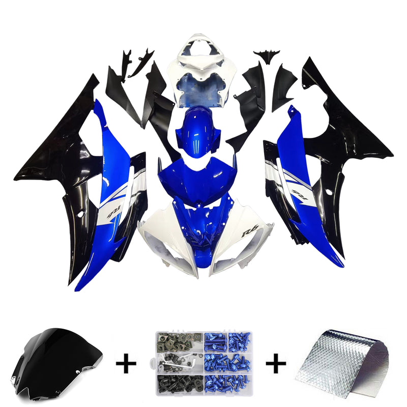 Amotopart Yamaha YZF 600 R6 2008-2016 Fairing Kit Bodywork Plastic ABS