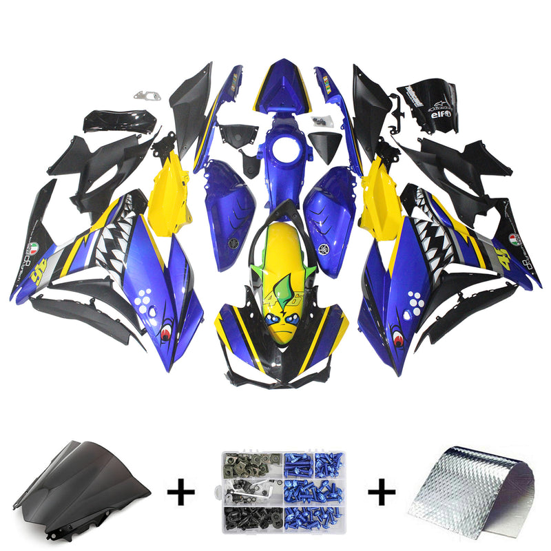 Amotopart Yamaha YZF-R3 2014-2018 R25 2015-2017 Fairing Kit Bodywork ABS