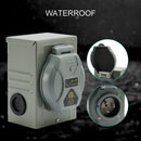 RV 50 Amp Power Inlet Box Outdoor Receptacle 3 Prong Locking Plug with LED Light