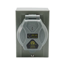 RV 50 Amp Power Inlet Box Outdoor Receptacle 3 Prong Locking Plug with LED Light