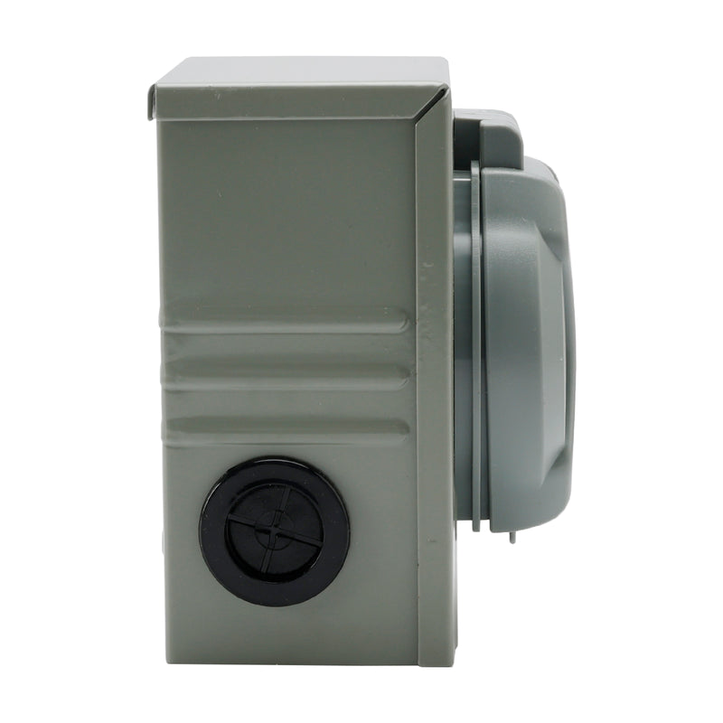 RV 50 Amp Power Inlet Box Outdoor Receptacle 3 Prong Locking Plug with LED Light