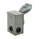 RV 50 Amp Power Inlet Box Outdoor Receptacle 3 Prong Locking Plug with LED Light