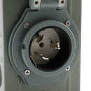 RV 50 Amp Power Inlet Box Outdoor Receptacle 3 Prong Locking Plug with LED Light