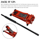3 Ton Aluminum Steel Floor Jack With Dual Pistons Quick Lift Pump Lift Car Auto