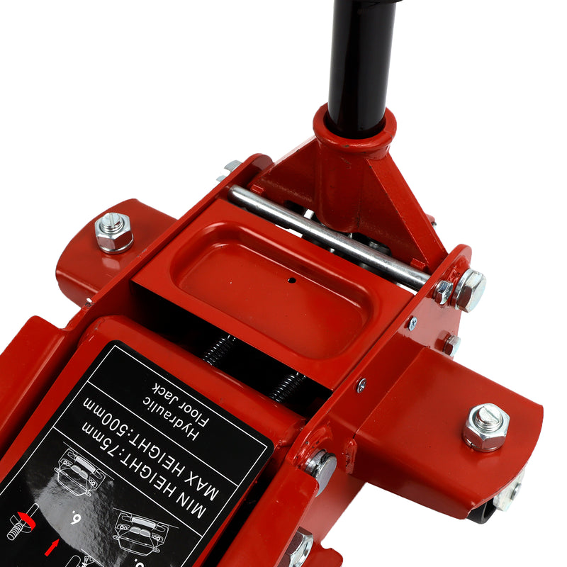 3 Ton Aluminum Steel Floor Jack With Dual Pistons Quick Lift Pump Lift Car Auto