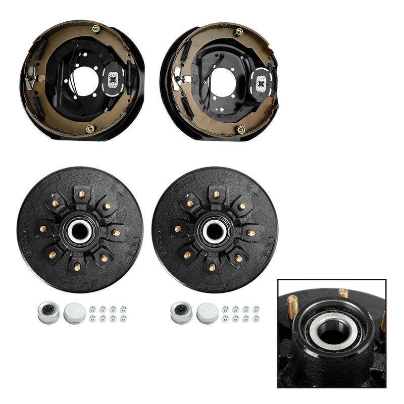 Trailer 12"-8 on 6.5 Hub Drum Kits w/ 12"x2" Electric Brakes for 5.2K-7K Axle