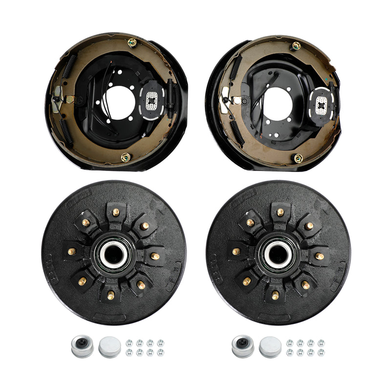 Trailer 12"-8 on 6.5 Hub Drum Kits w/ 12"x2" Electric Brakes for 5.2K-7K Axle