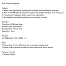 Motorcycle Rear Fender Tire Hugger Mudguard for KAWASAKI Z900 Z900RS 17-24 Generic