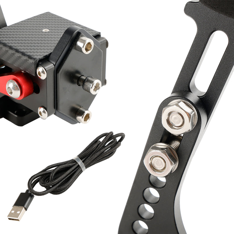 USB Handbrake w Clamp and H Shifter for Logitech G29 Steering Wheel Sim Racing